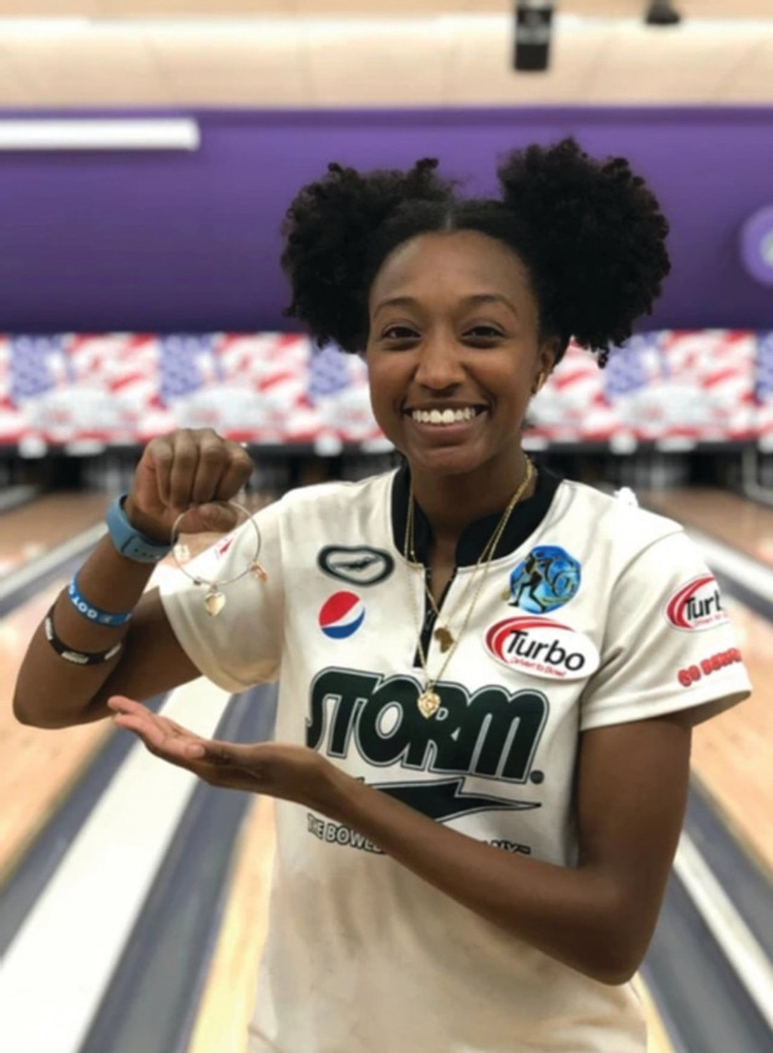 ‘SHARE MY STORY’: In the wake of her bowling success, Gazmine Mason and her family have started a company called Got Game. “I am continuing to share my story with people … I can have an impact, and I want to help,” she said.
